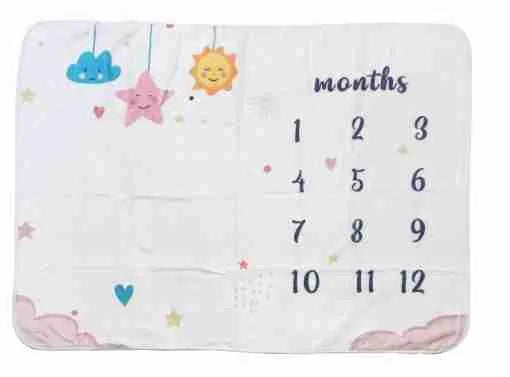 Baby Milestone Blanket Soft for Newborn "948"