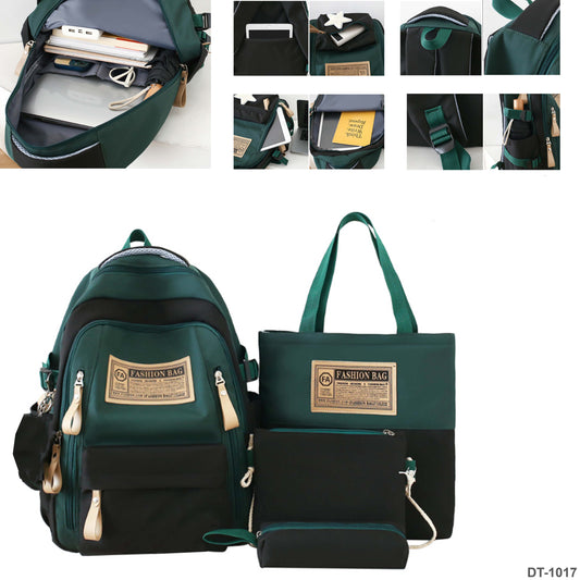 4pcs school bag with handbag, shoulder bag and pencil case "DT-1017"