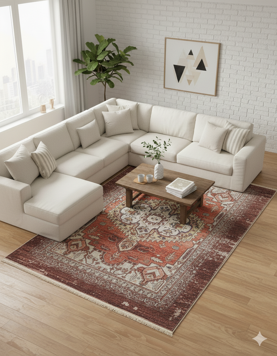 Traditional Rug For Living Room Bedroom "DT-956"