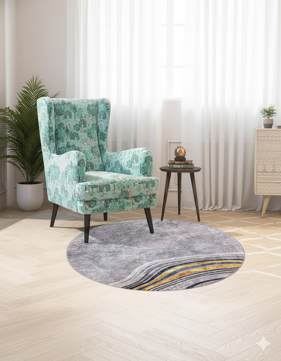 Round Rug Large Carpet for Living Room "dt-954"