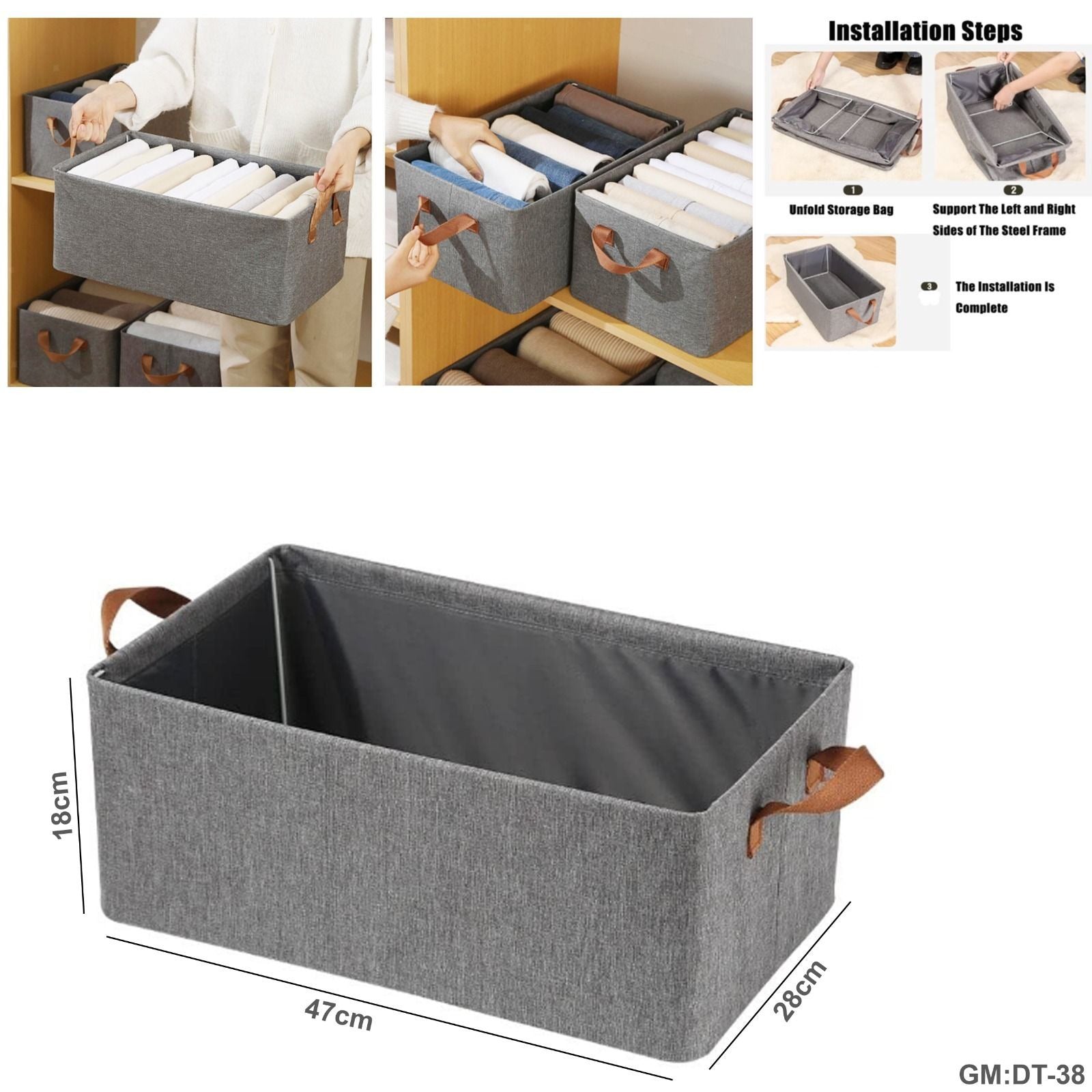 Basket Household Clothes Organizer Shelf "dt-38"