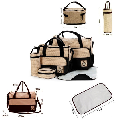 5 in1 Multifunctional Baby Diaper Bag "276-4"