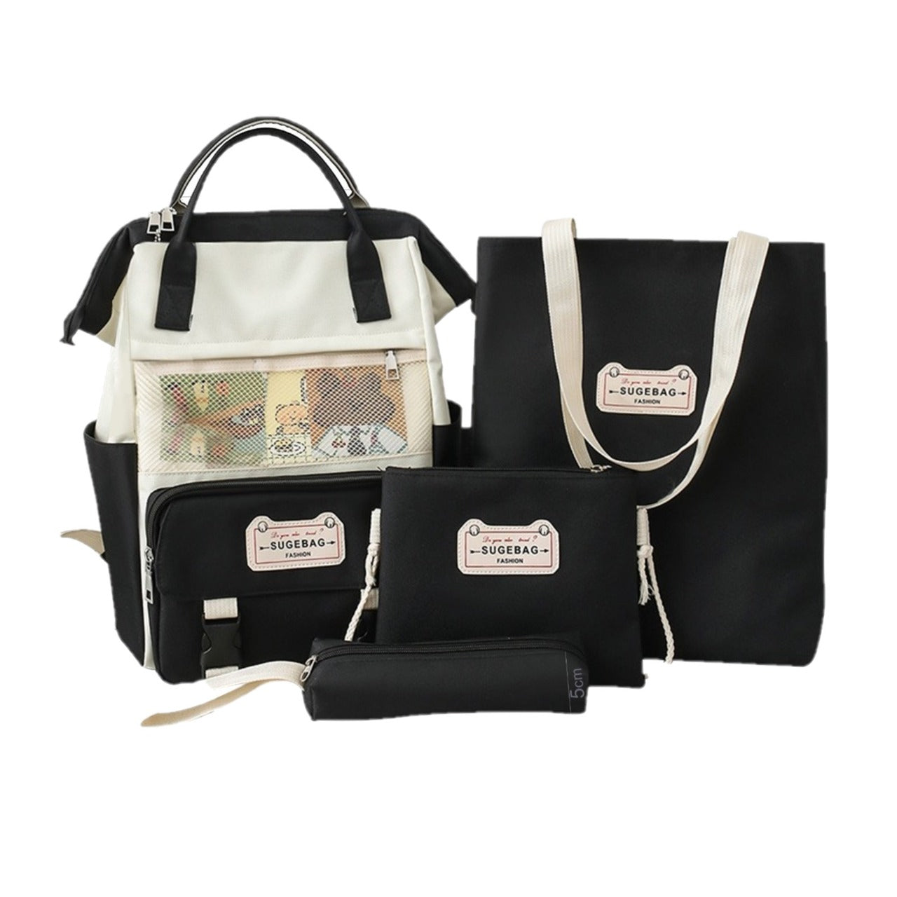 4 in 1 girls backpack set with front mesh pocket "276-8"