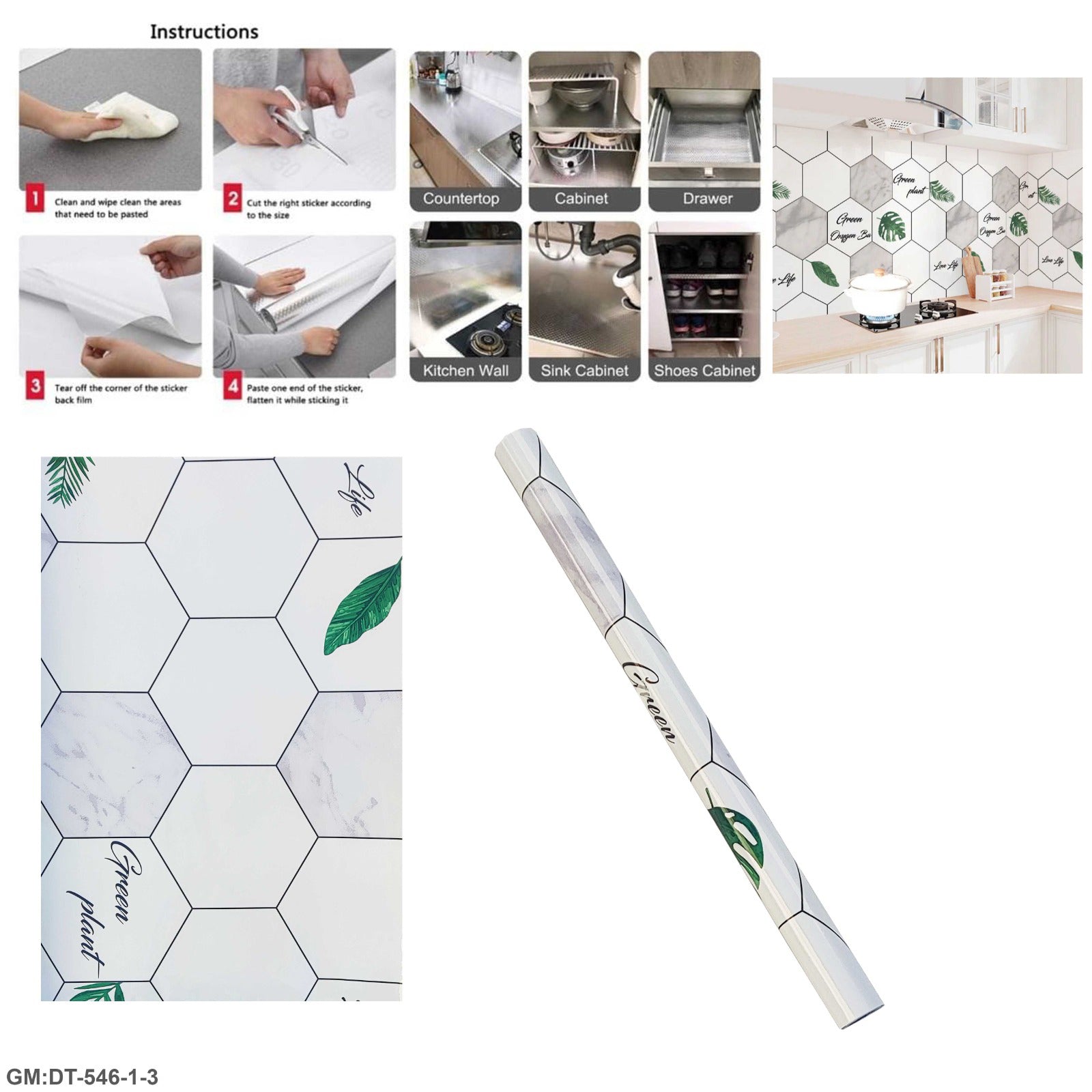 Self-adhesive Wallpaper Stickers Oil Proof, Waterproof "DT-546-1-3"