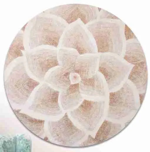 Round Area Rug for Living Room Bedroom Bedside Rugs Home Floor Decor Mat "DT-970"