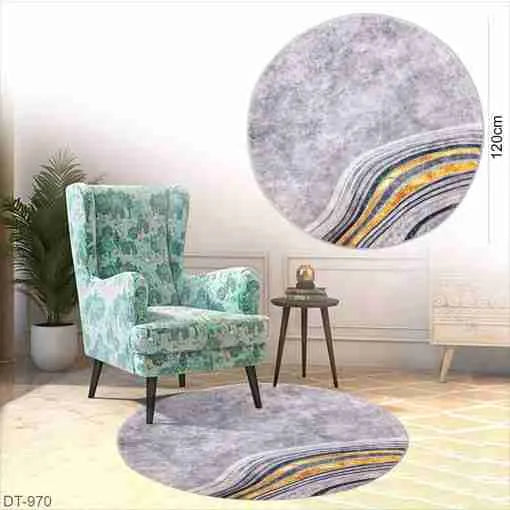 Round Area Rug for Living Room Bedroom Bedside Rugs Home Floor Decor Mat "DT-970"