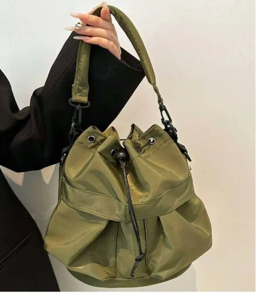 Shoulder Bag Drawstring Handbag Adjustable Strap "DT-BW1091"