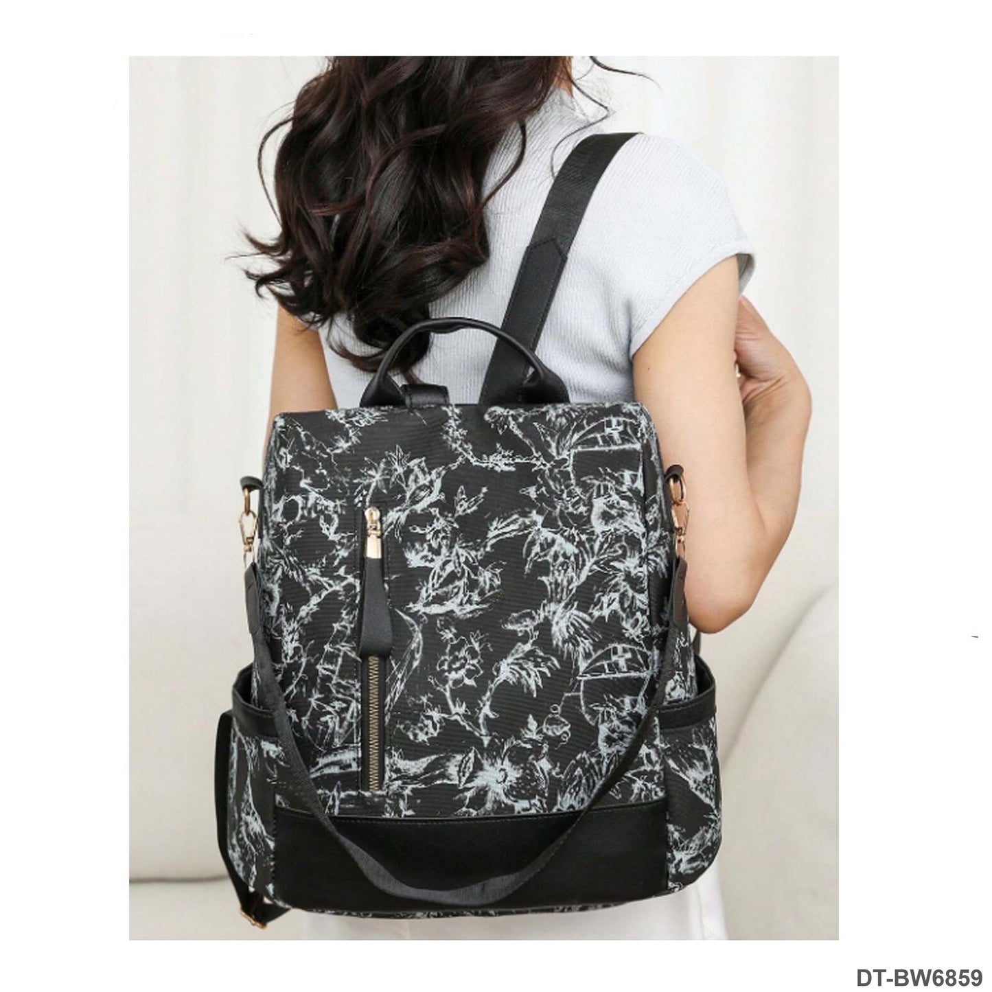 Pattern Anti Theft Shoulder Backpack"DT-BW6859"