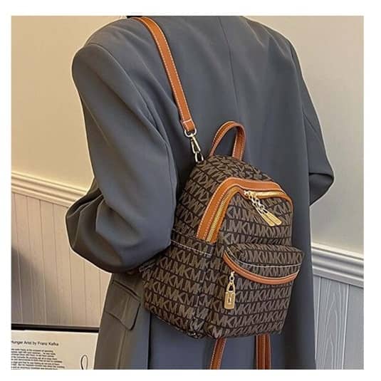 Printed Soft Leather Travel Backpack"DT-BW905"