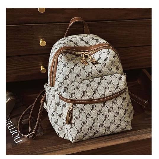 Printed Soft Leather Travel Backpack"DT-BW905"