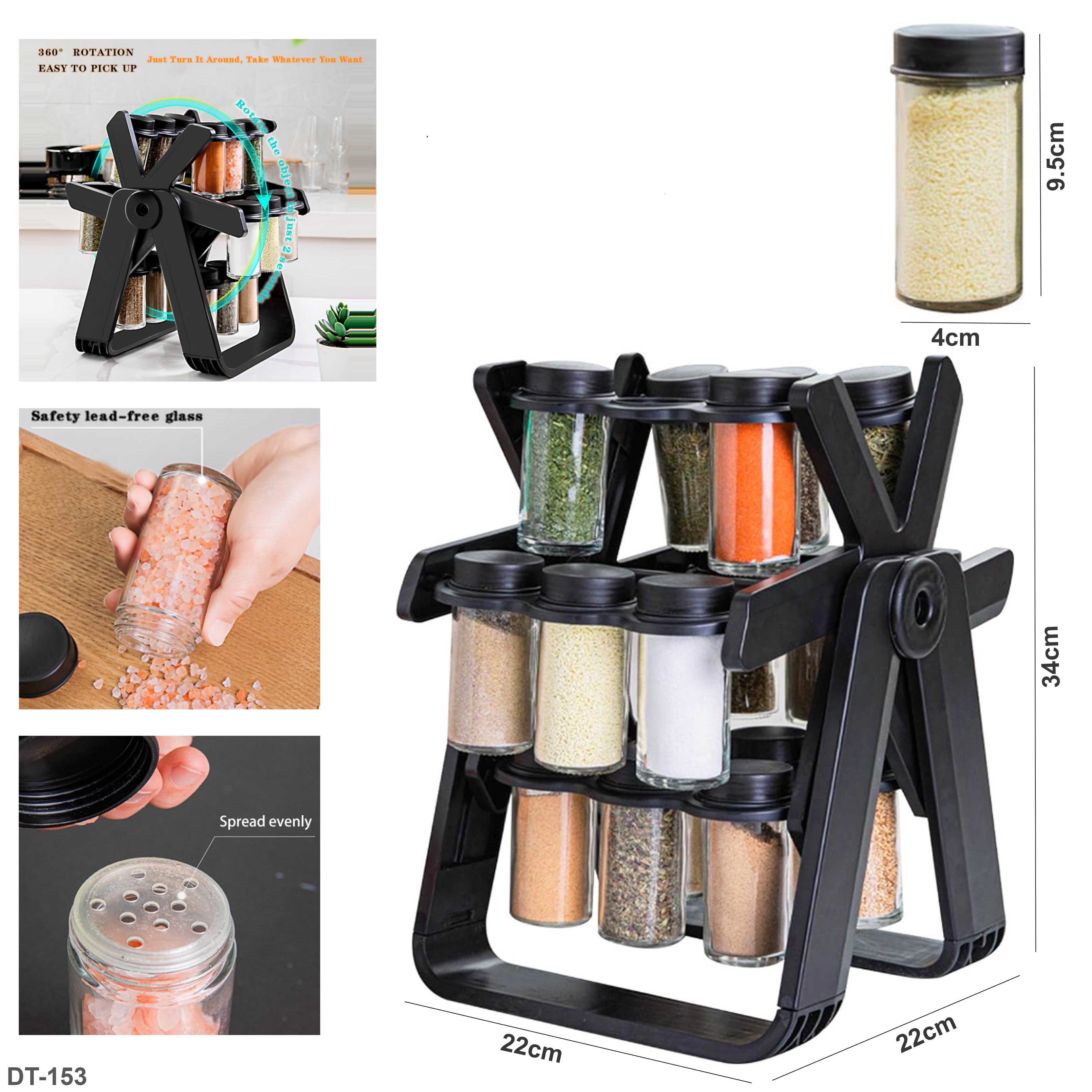 Rotating Spice Organiser Rack with 18 Jars "Dt-153"