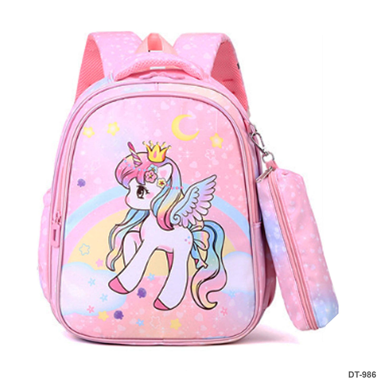 Unicorn Cartoon Girl School Backpack "dt-b986"
