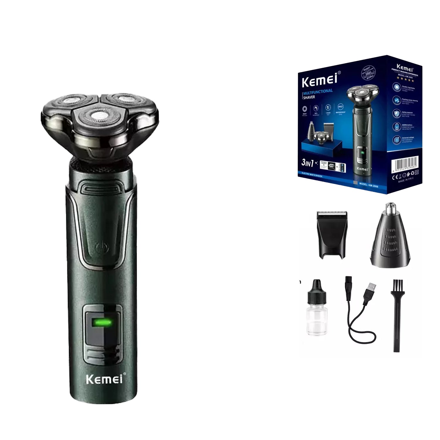 3-IN-I MULTIFUNCTIONAL-SHVER "KM2808"