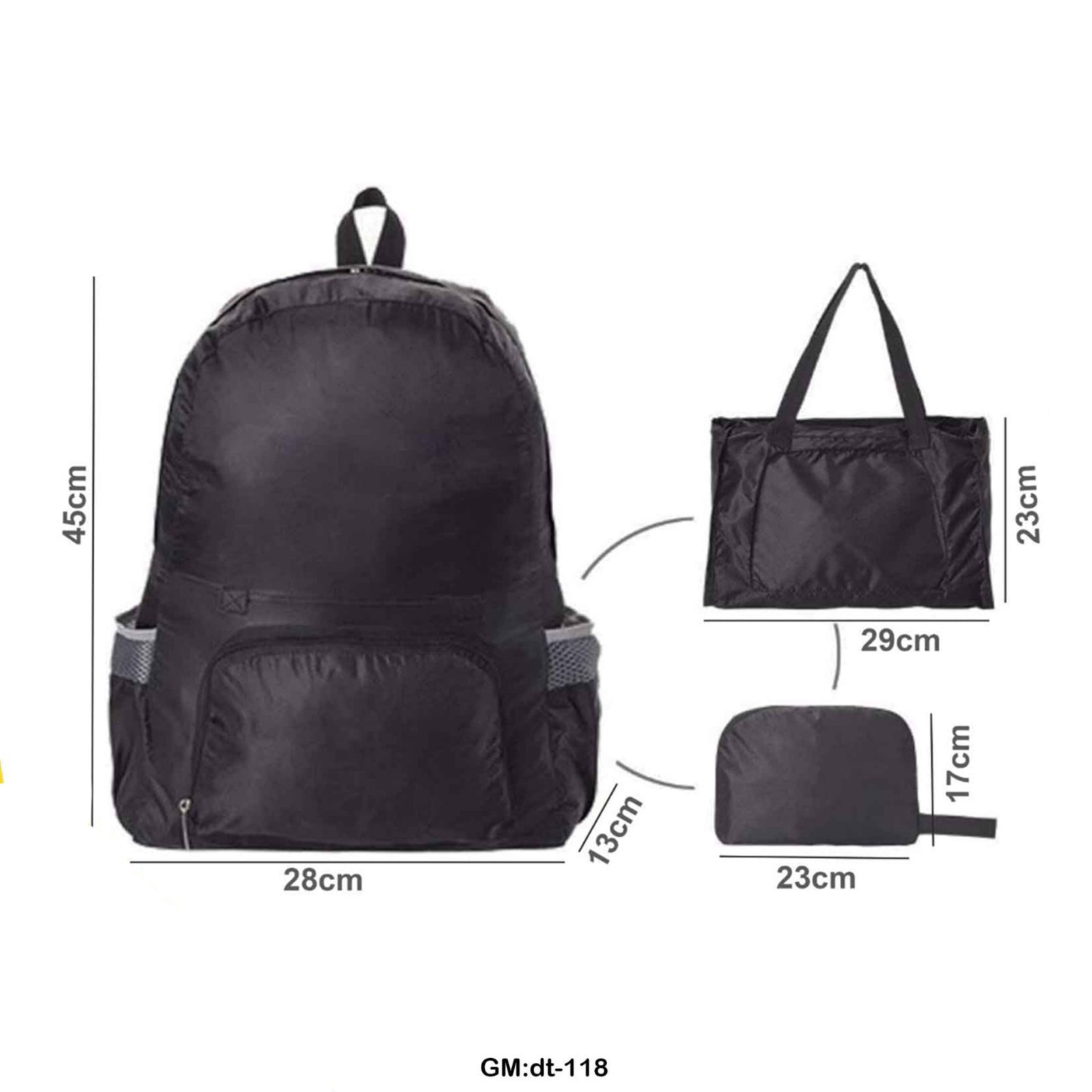 Foldable Travel BackPack Bag "dt-118"