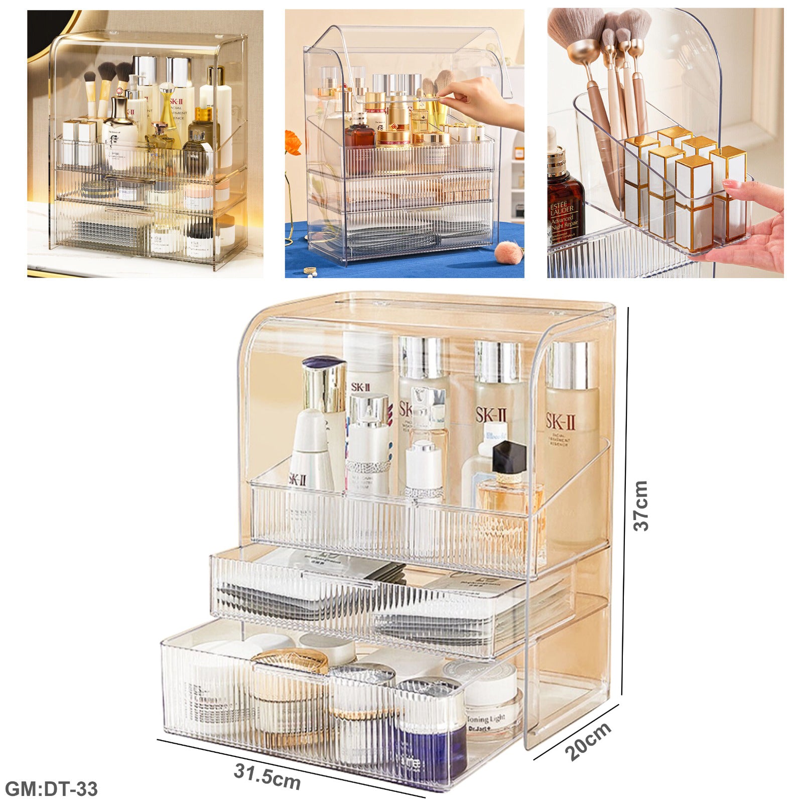 Makeup Organizer Transparent Cosmetic Storage Box "dt-33"