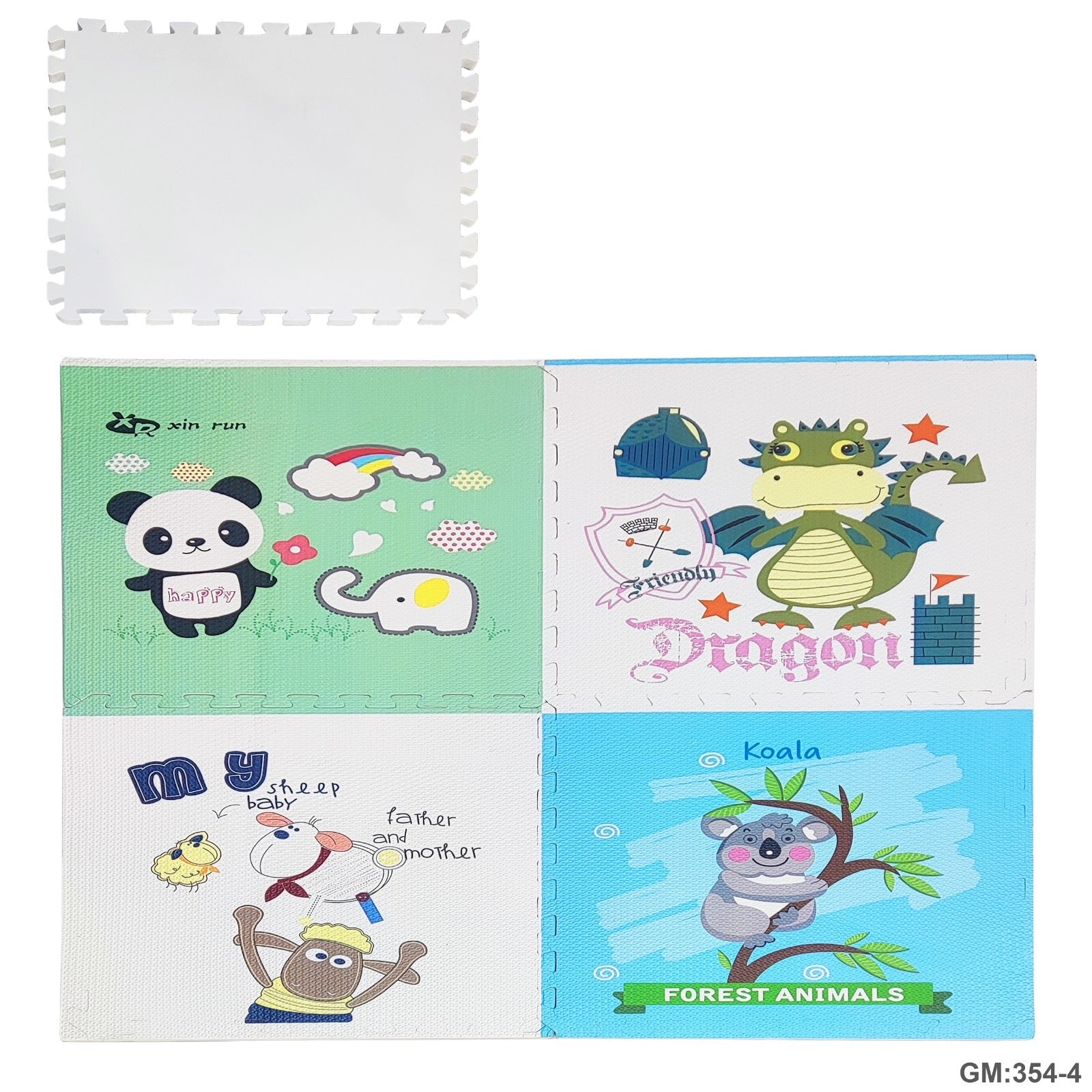 EVA Puzzle Floor Mats for Kids Size: 119x119x1cm "354-4"