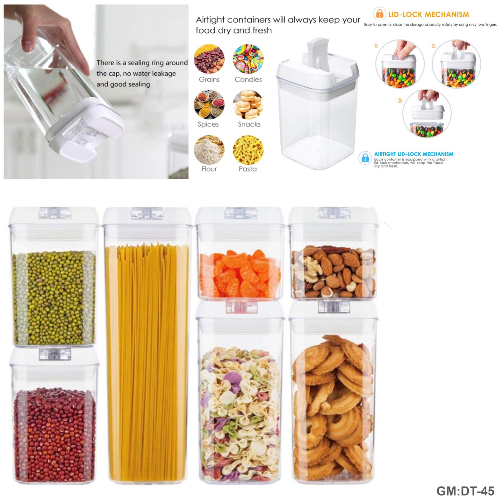 Food Storage Containers Set  7 Pcs "dt-45"