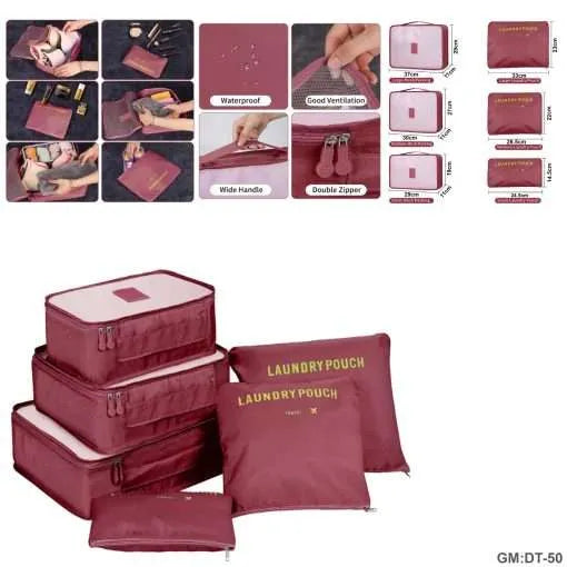 6 pcs suitcases organiser bags "dt-50" -old Inactive