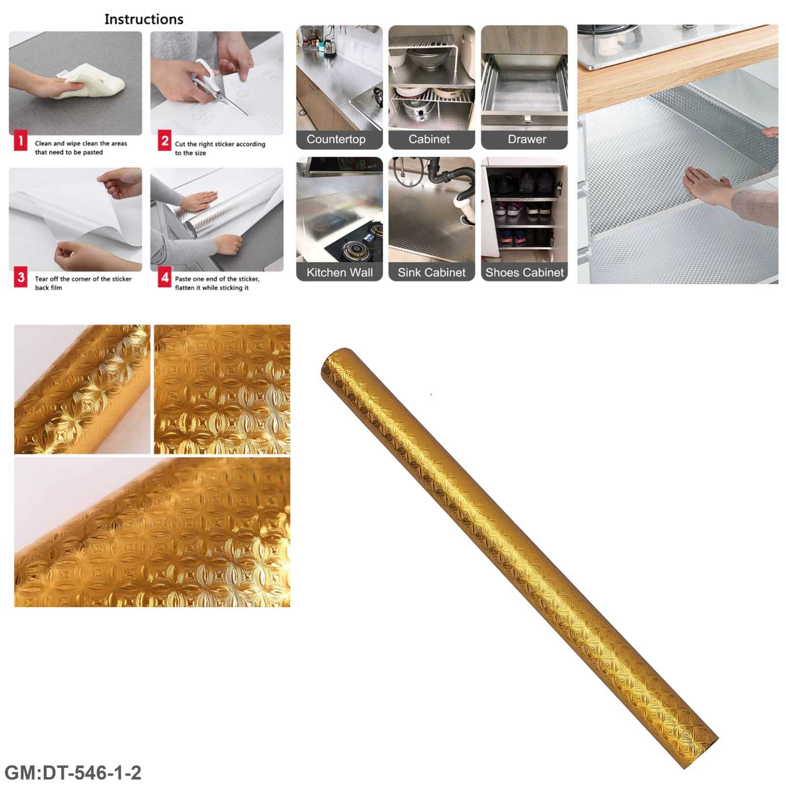 Aluminum Foil Sticker Oil Proof, Waterproof for Kitchen "546-1-2"