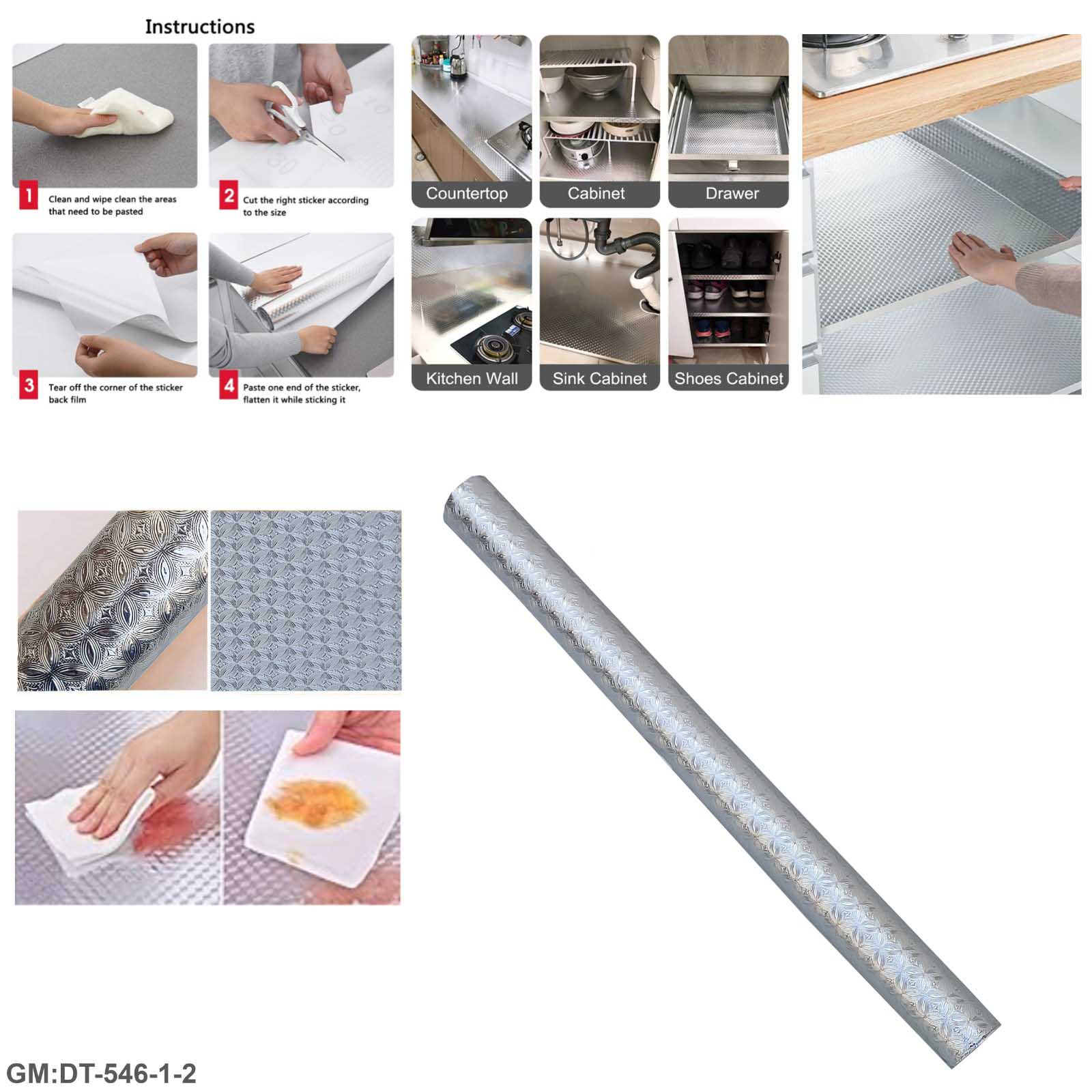 Aluminum Foil Sticker Oil Proof, Waterproof for Kitchen "546-1-2"