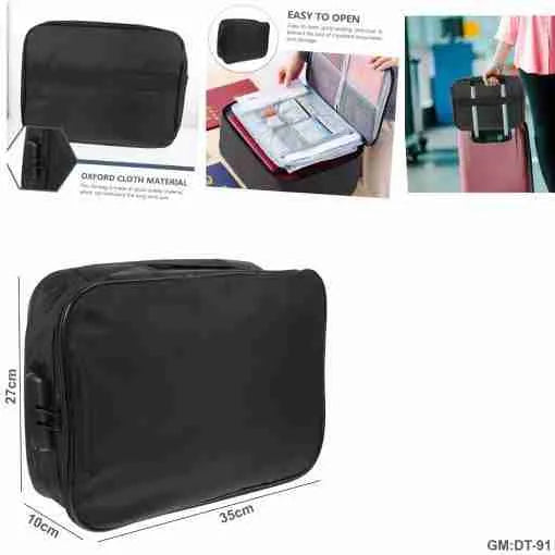 ID Storage Bag Poster Storage Zippered Case Organizer for Document "dt-91"