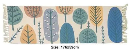 Print Cotton Linen Tassel Long Carpet for Home, Living Room,  "dt-950"