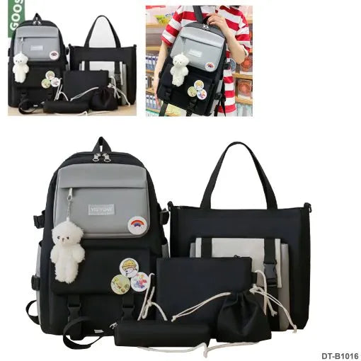 5pcs school bag with handbag, shoulder bag and pencil case "dt-B1016"