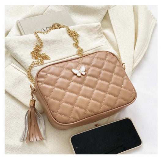 Mini Quilted Square Bag with Butterfly Trim "DT-BW1040"