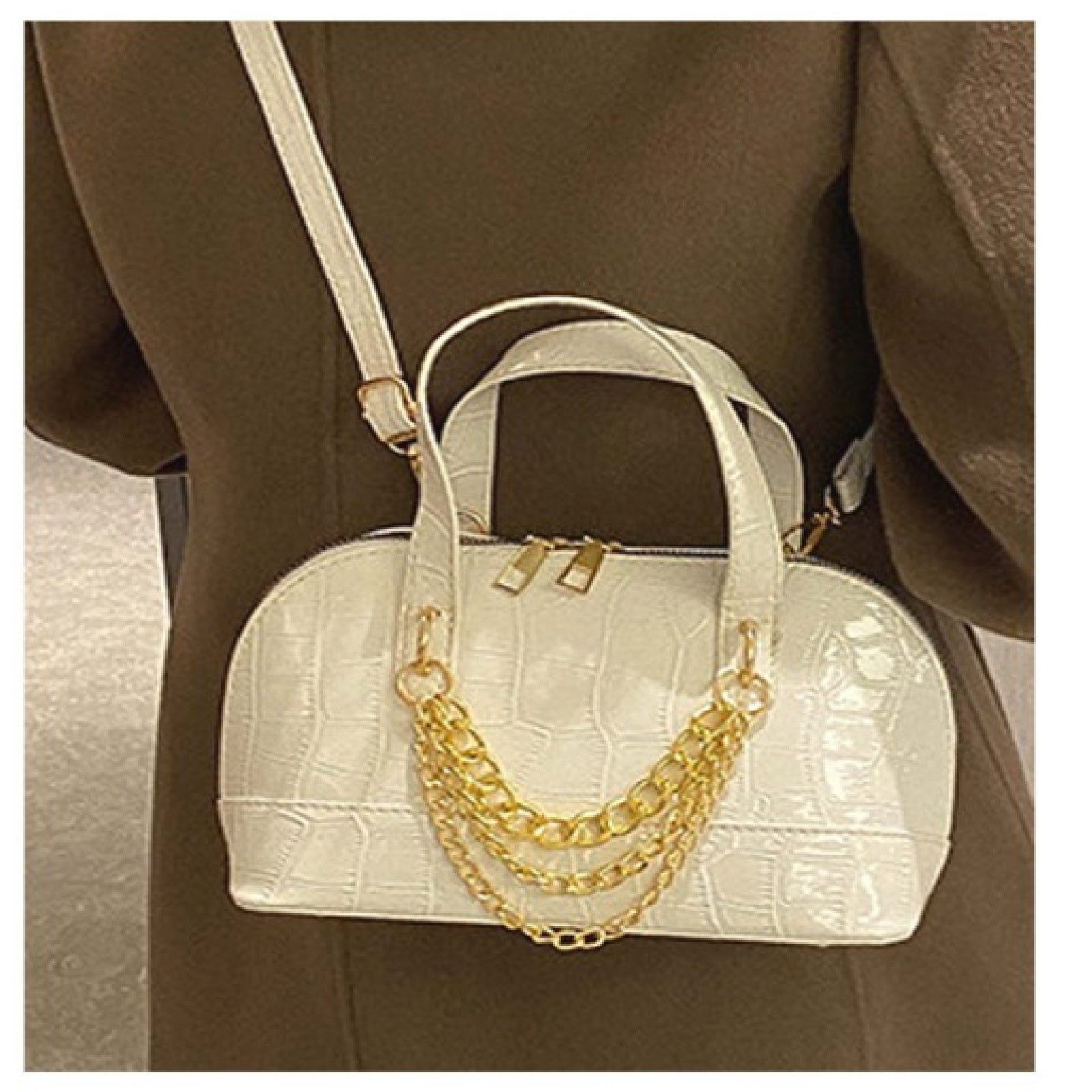 Crocodile Embossed Dome Bag "DT-BW1049"