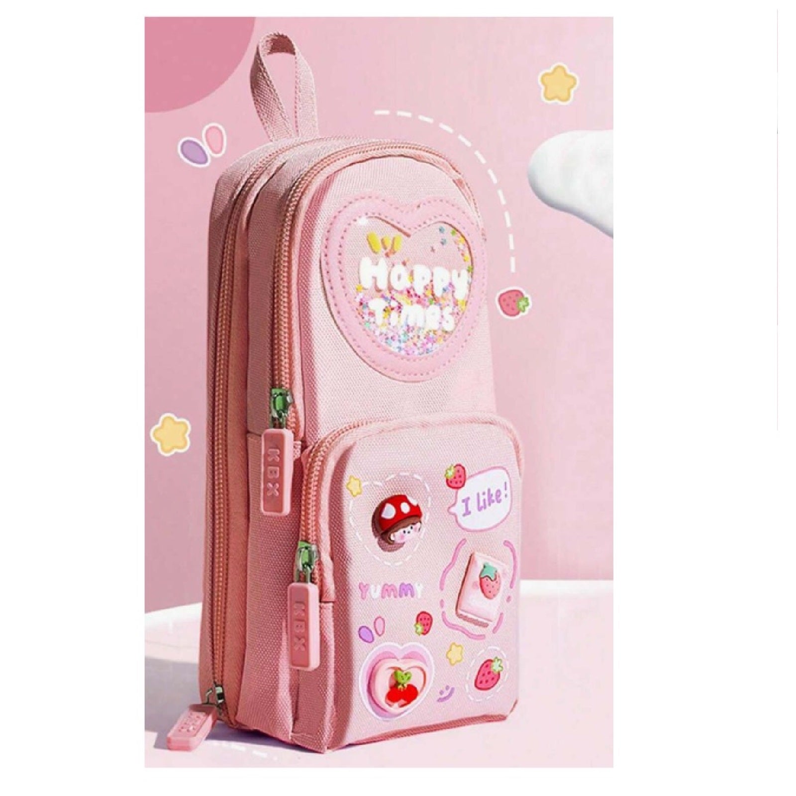 3-layer 6 Pockets Pencil Case "DT-BW1075"
