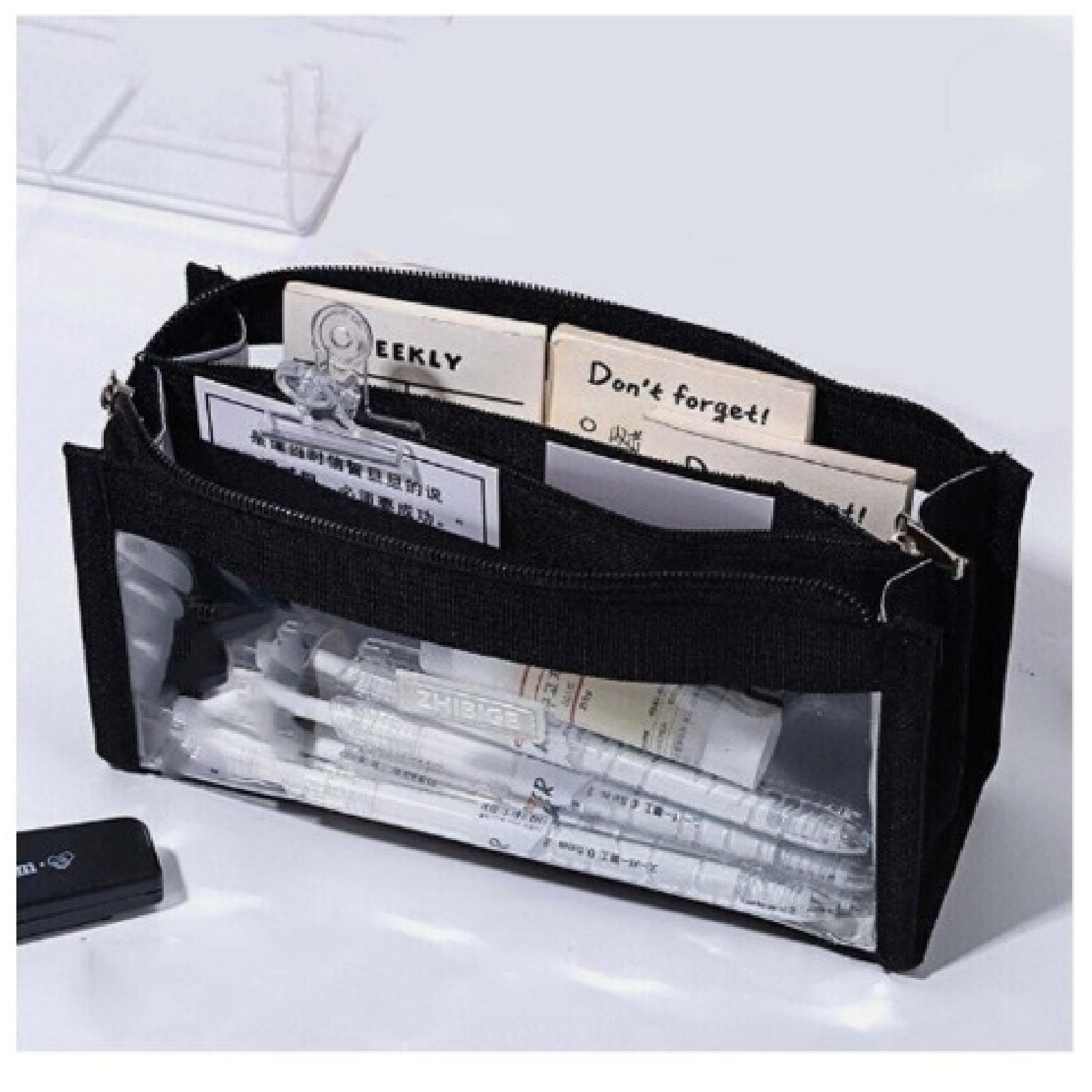 6 Layers Pencil Case Large Capacity Pouch Transparent Zipper "DT-BW1077"