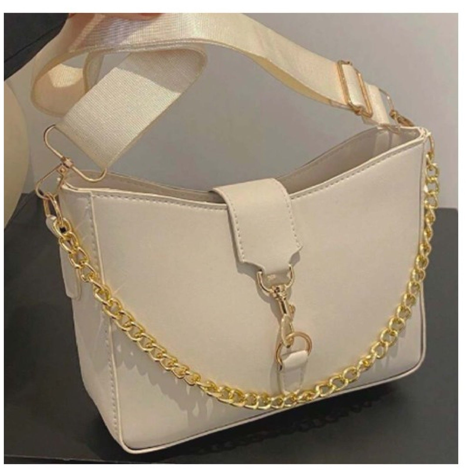 Women's Shoulder Purse With Wide Strap And Chain "DT-BW1085"