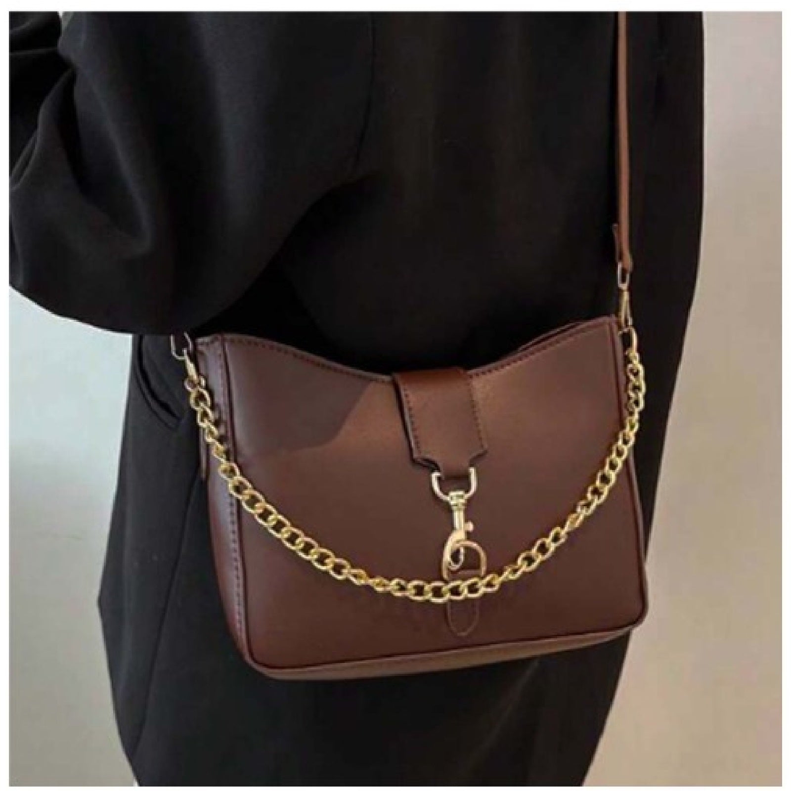 Women's Shoulder Purse With Wide Strap And Chain "DT-BW1085"
