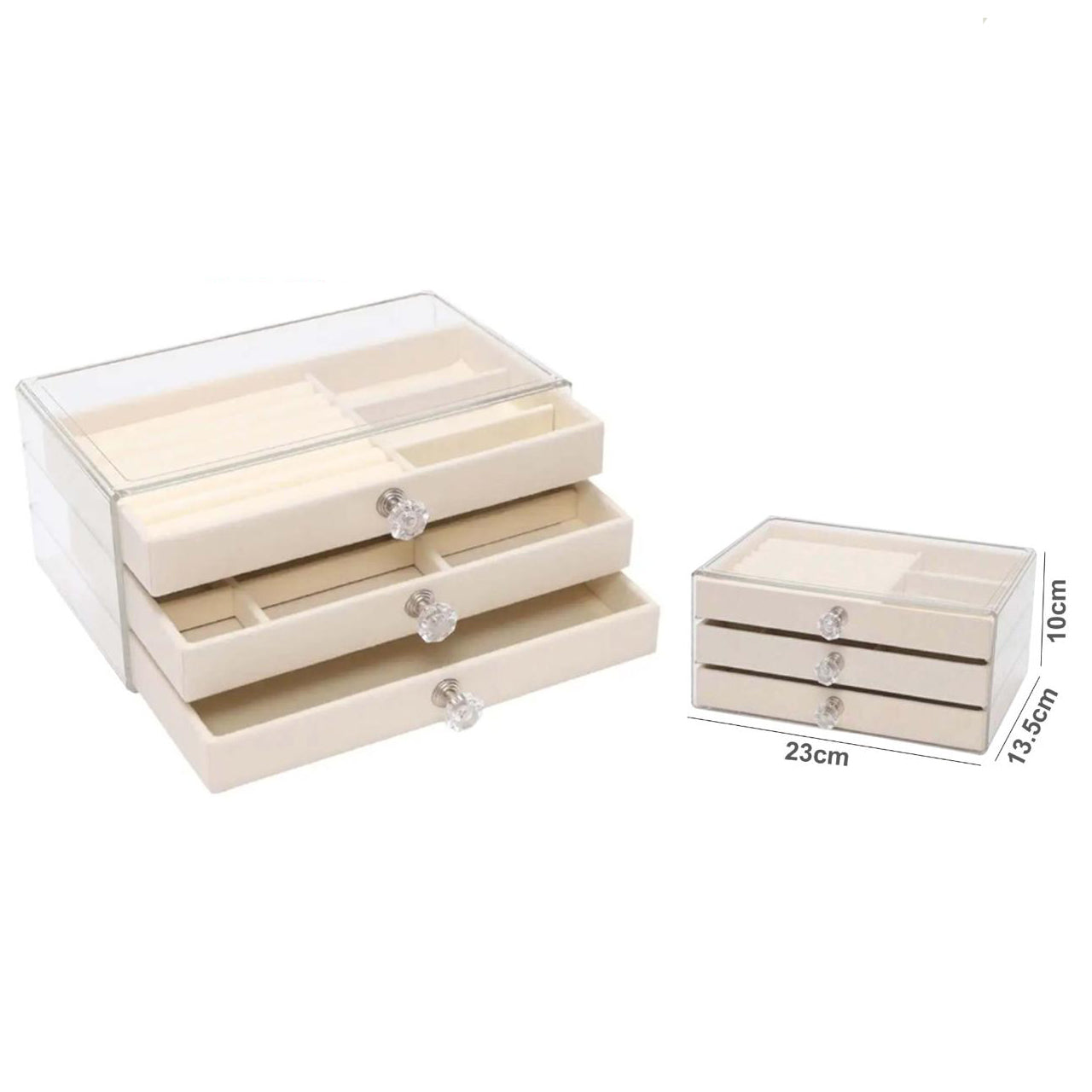 3-Tier Jewelry Display Case, Earrings, Nacklace, Organizer Tray"DT-HM1118"