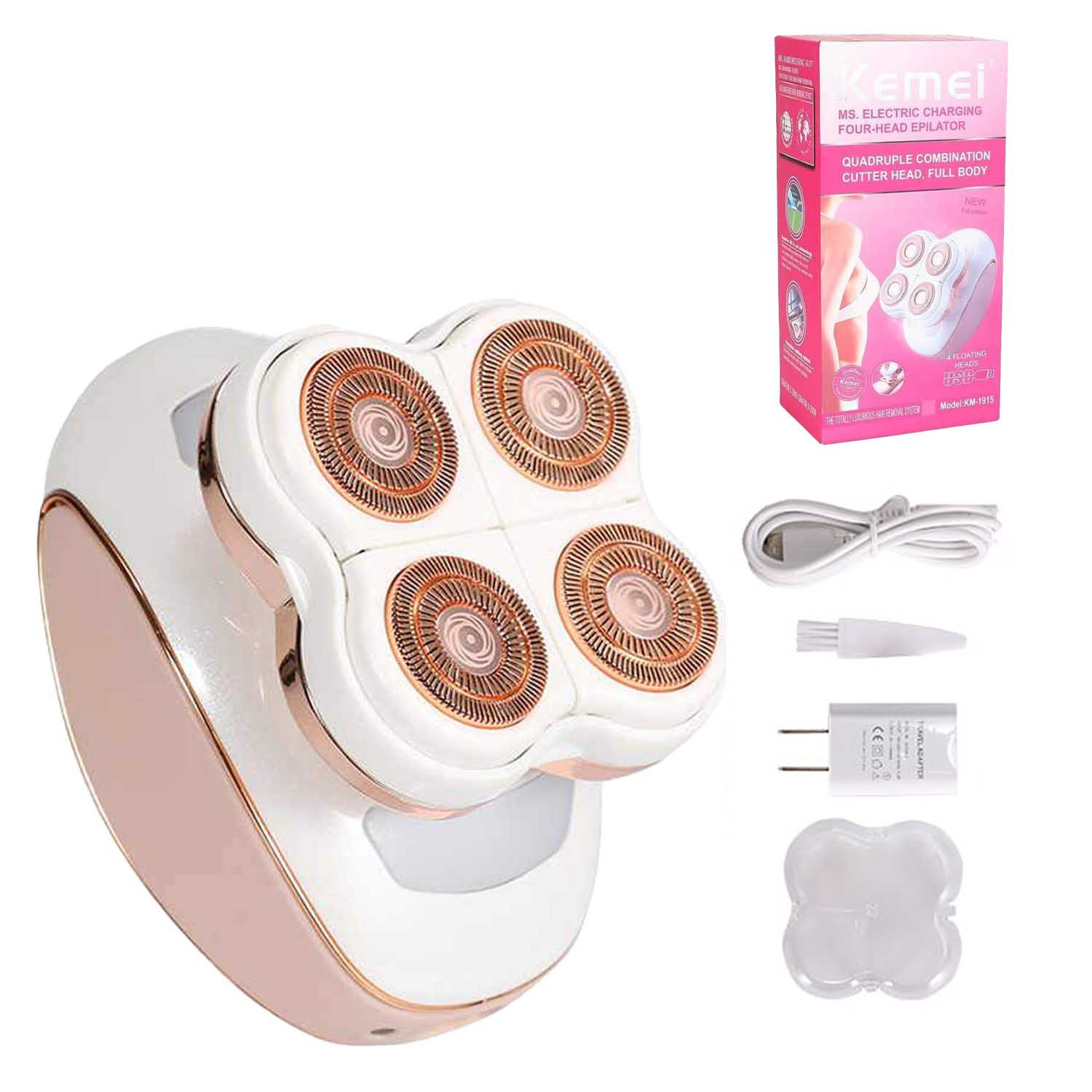 Ms. Electric Charging  Four-Head Epilator  "KM-1915"